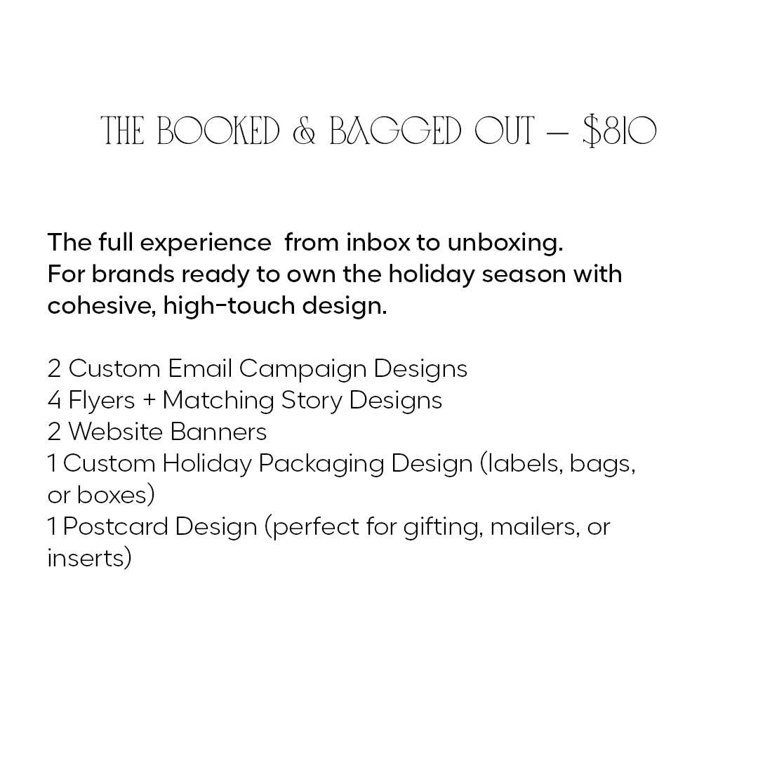 HOLIDAY CAMPAIGN SERVICE PACKAGES