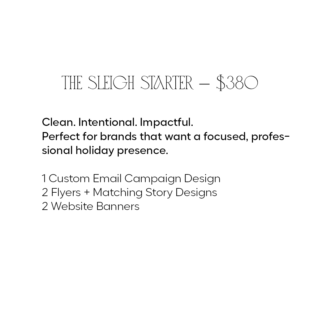 HOLIDAY CAMPAIGN SERVICE PACKAGES